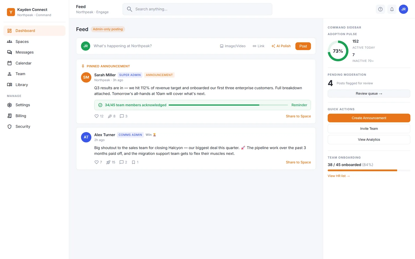 Demo video placeholder. Kayden Connect product walkthrough (video coming July 2026).